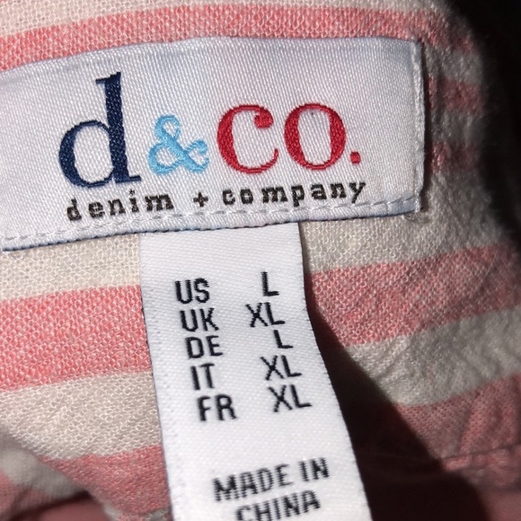 D&Co. large pink linen & flax top - Picture 5 of 8